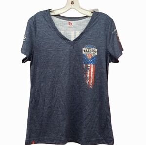 NWT Headsweats Blue Size M Patriotic Taji Tee